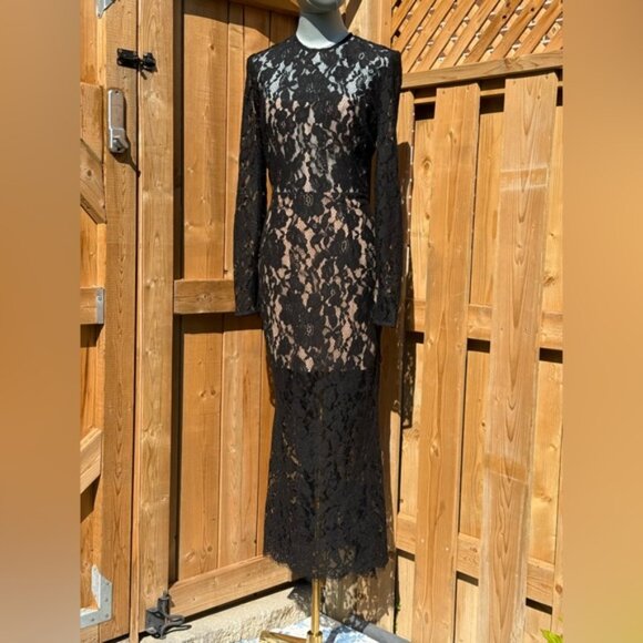 🆕 BRONX & BANCO 🧿 NWOT Colette Noir Black Lace Gown, Sz M US 6 - Picture 9 of 14
